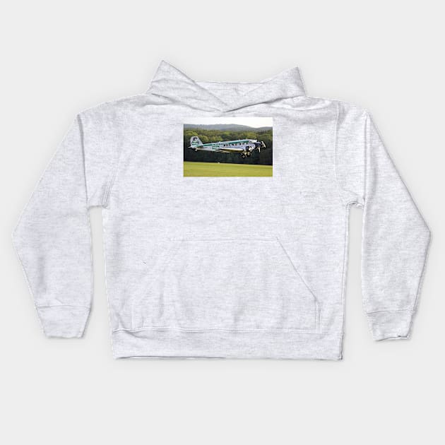 Junkers JU-52 - JU-Air - Falken During Take-off Kids Hoodie by holgermader